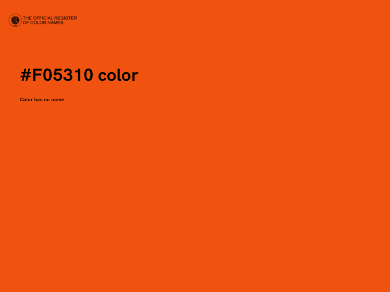 #F05310 color image