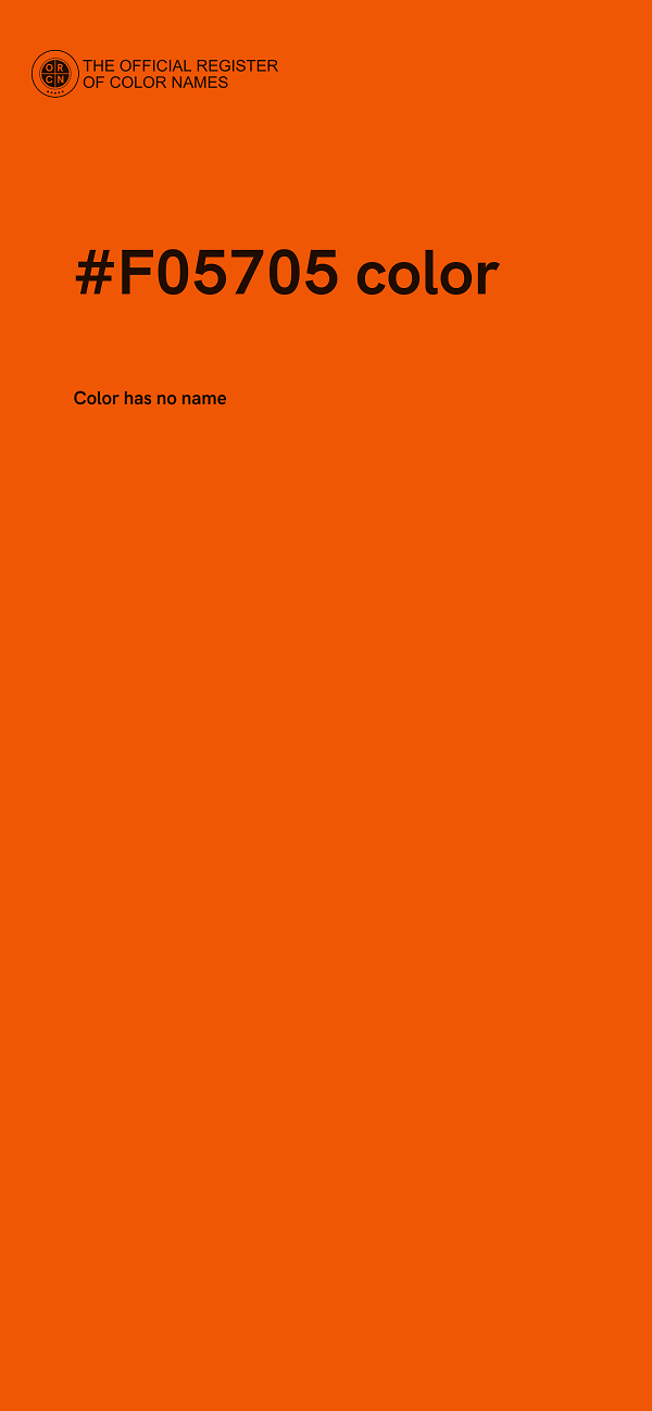 #F05705 color image