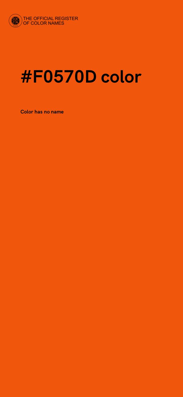 #F0570D color image