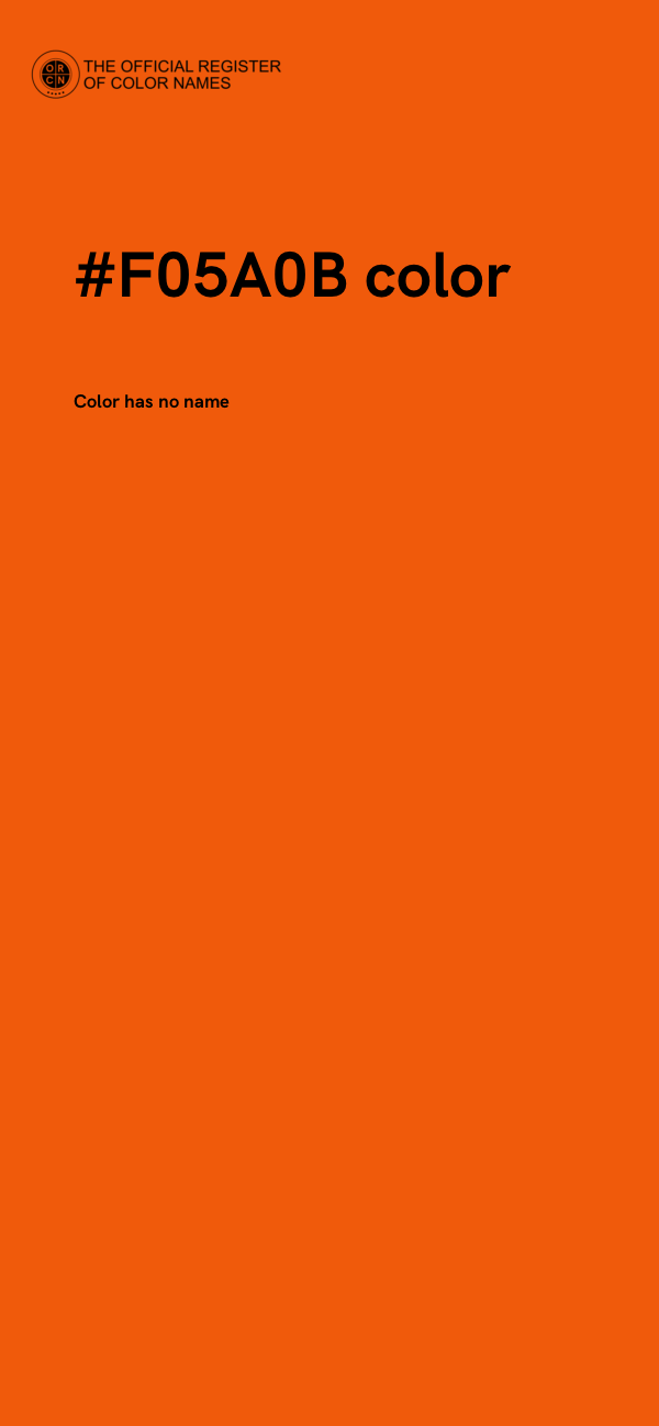 #F05A0B color image