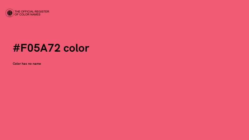 #F05A72 color image