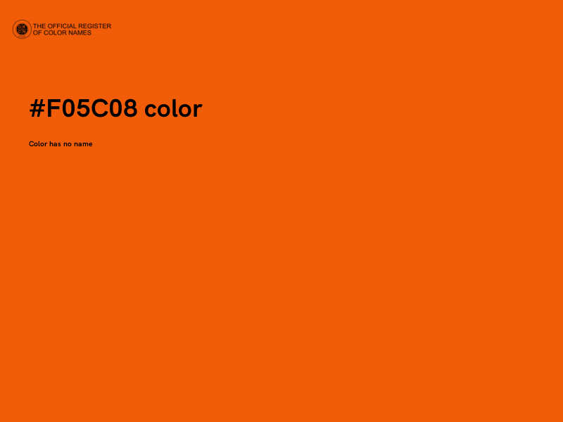#F05C08 color image