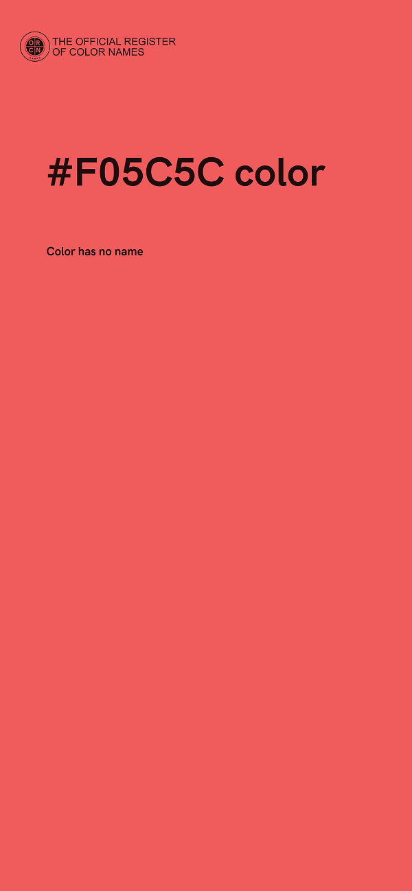 #F05C5C color image