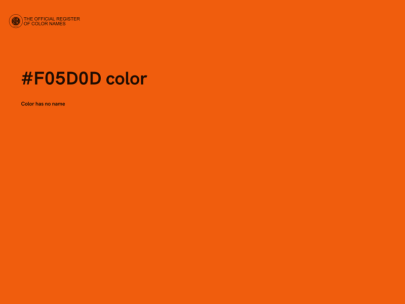 #F05D0D color image