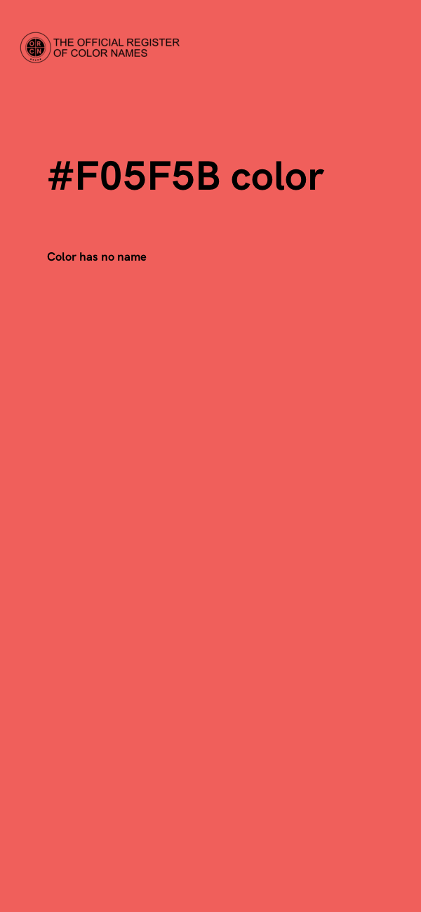 #F05F5B color image