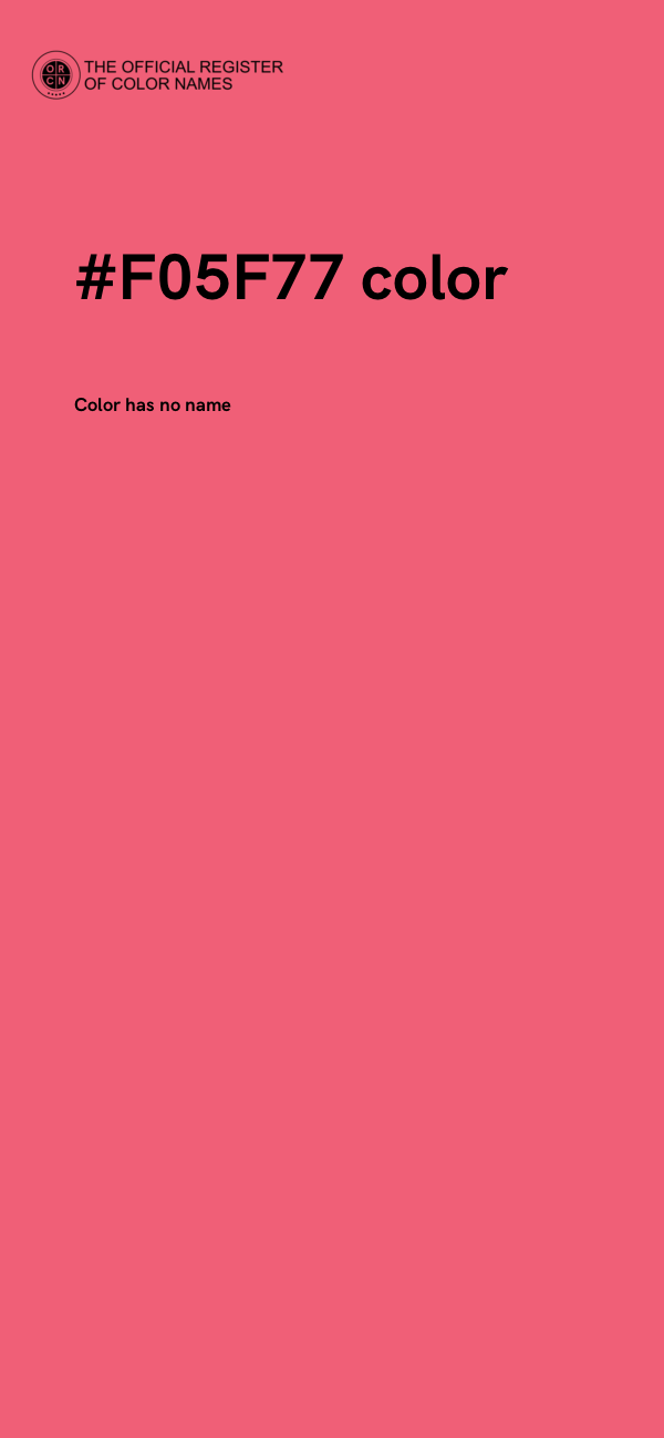 #F05F77 color image