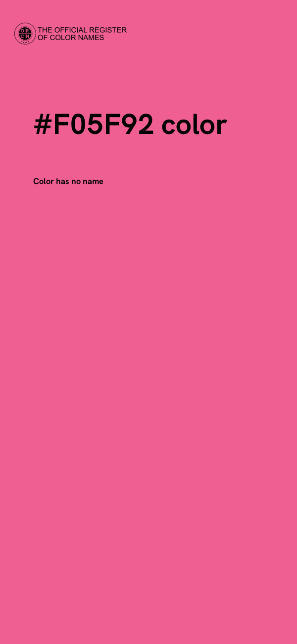 #F05F92 color image