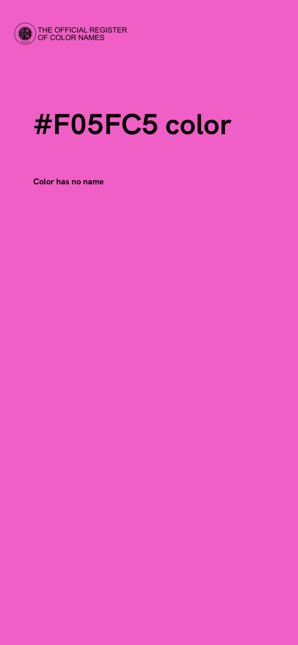 #F05FC5 color image