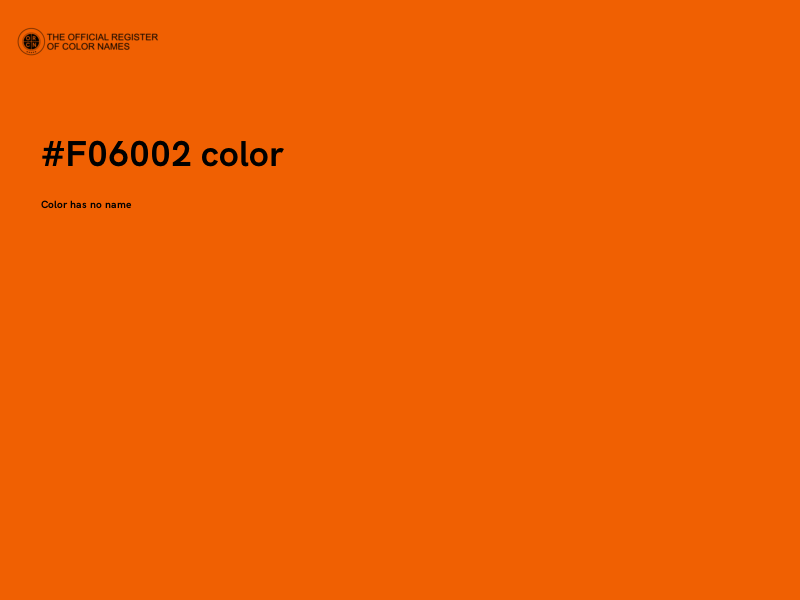 #F06002 color image