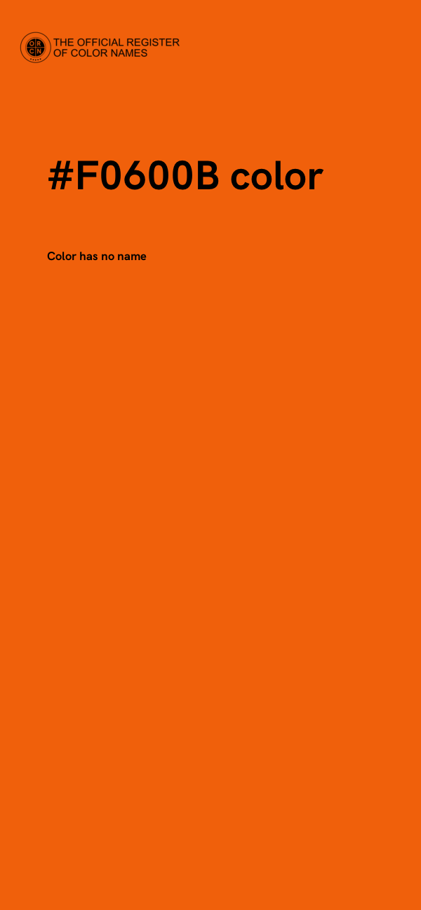 #F0600B color image