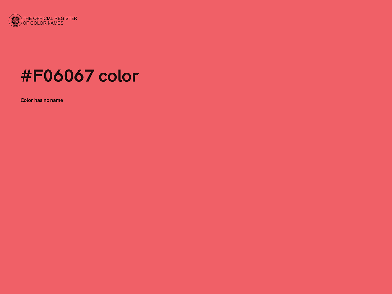 #F06067 color image