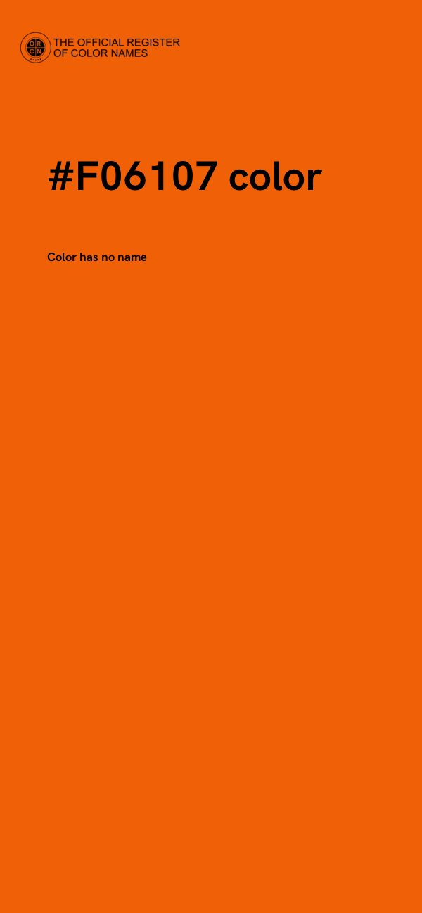 #F06107 color image