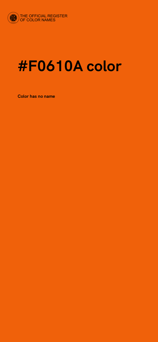 #F0610A color image
