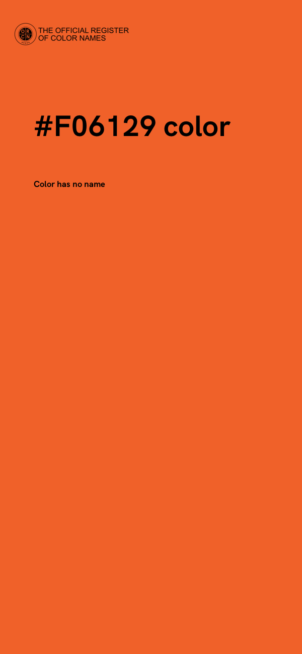#F06129 color image
