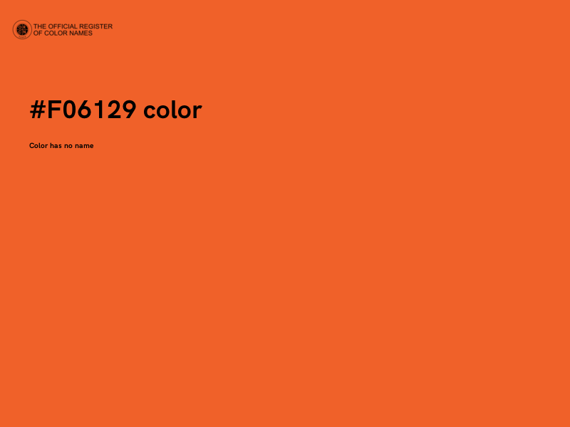 #F06129 color image