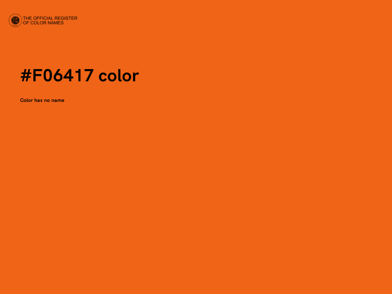 #F06417 color image