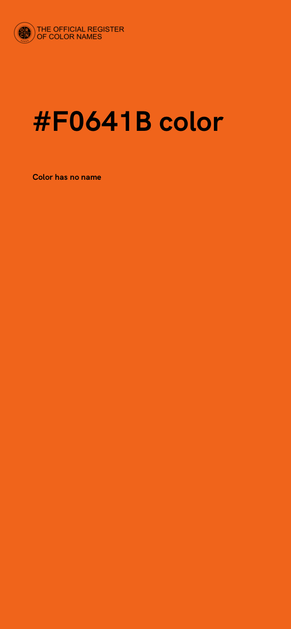 #F0641B color image
