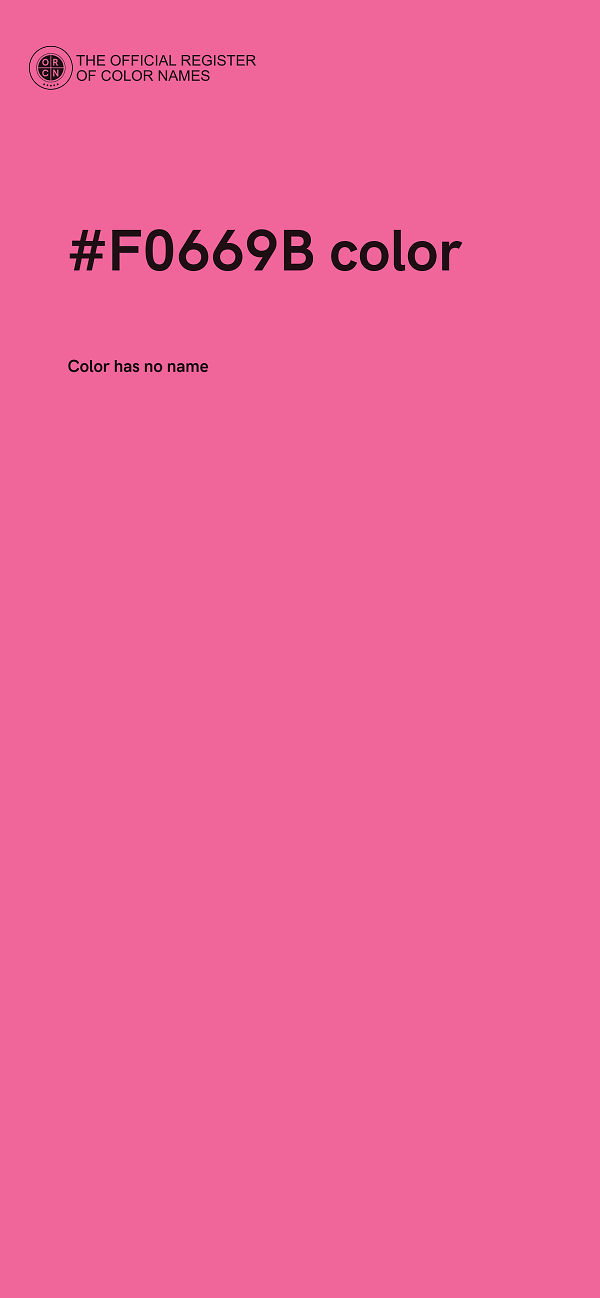 #F0669B color image