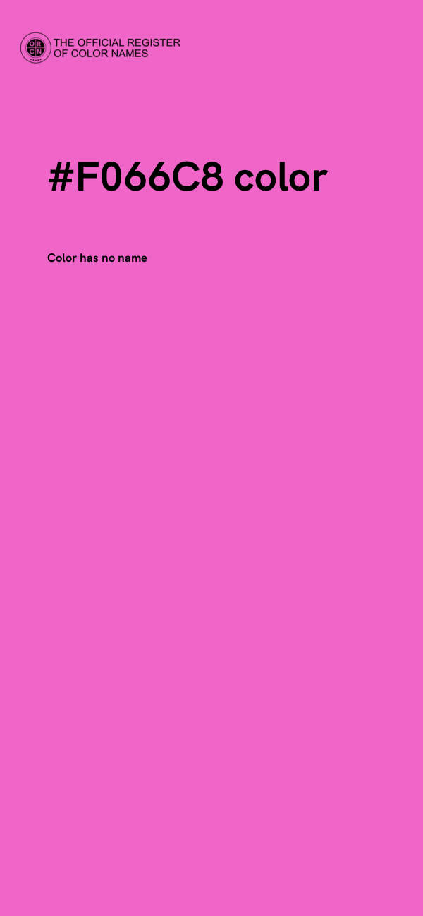 #F066C8 color image