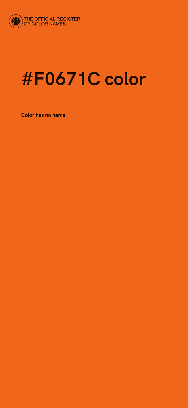 #F0671C color image