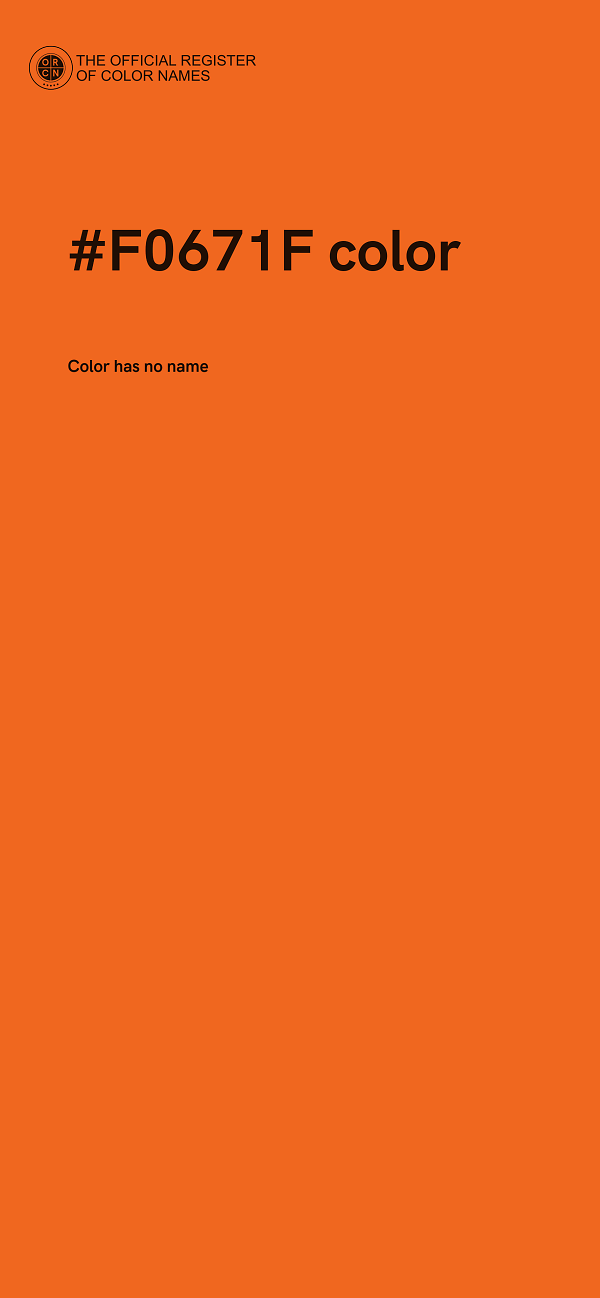 #F0671F color image