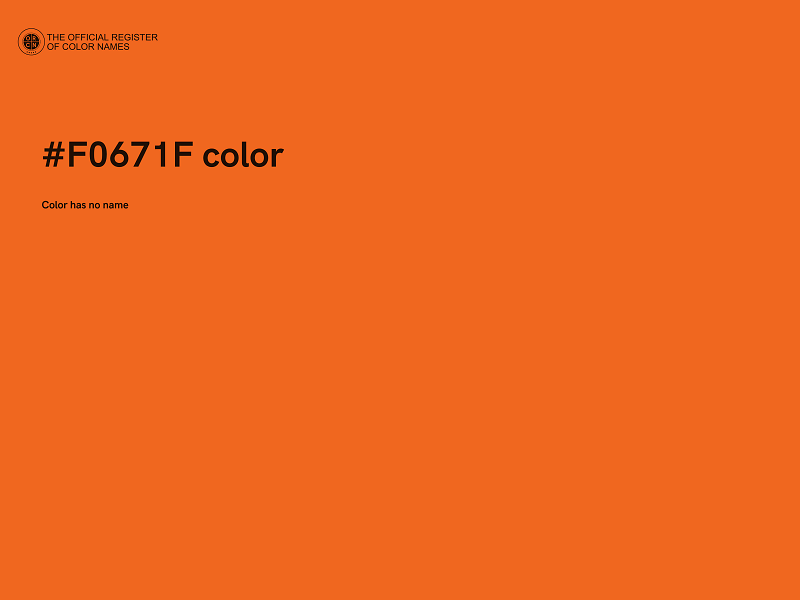 #F0671F color image
