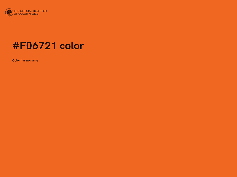 #F06721 color image