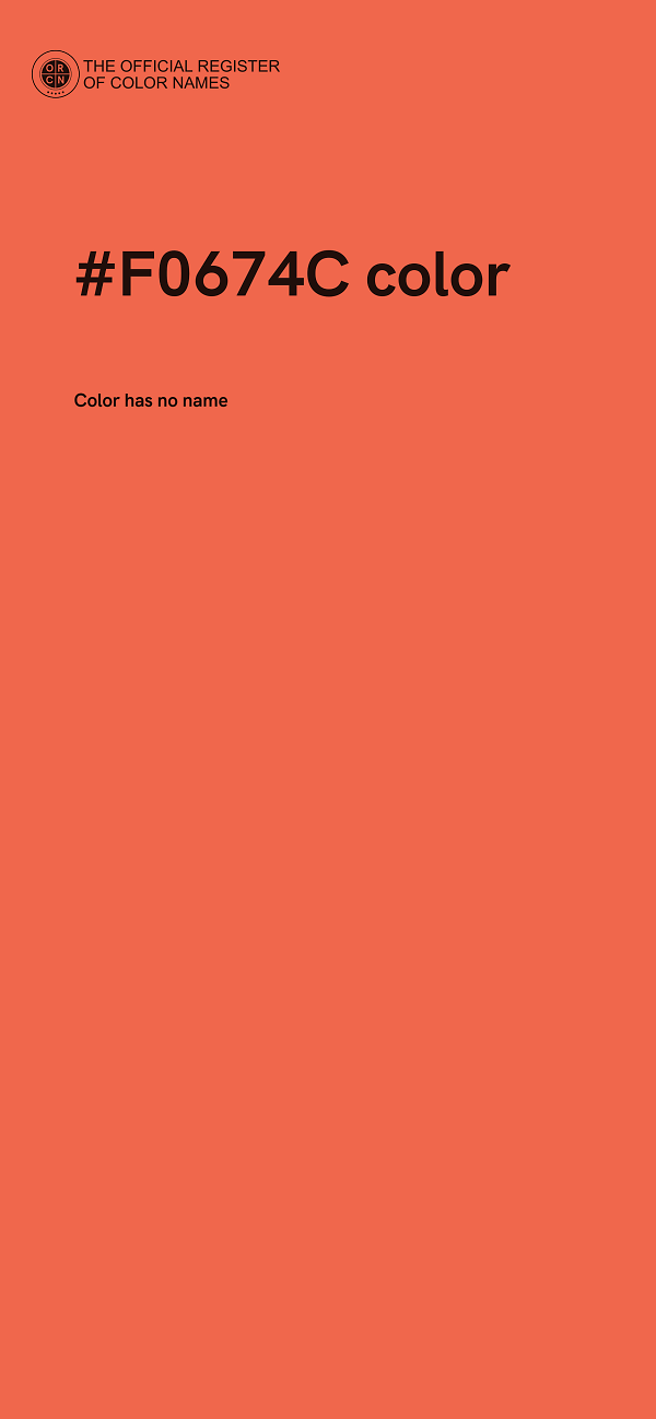 #F0674C color image