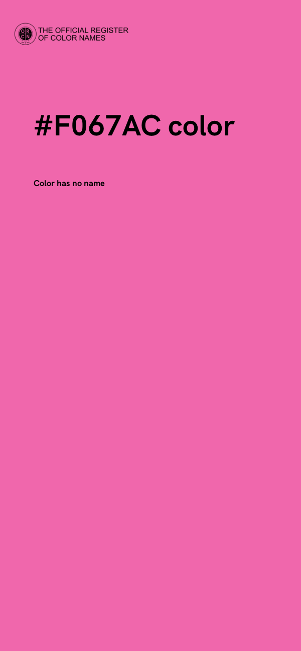 #F067AC color image