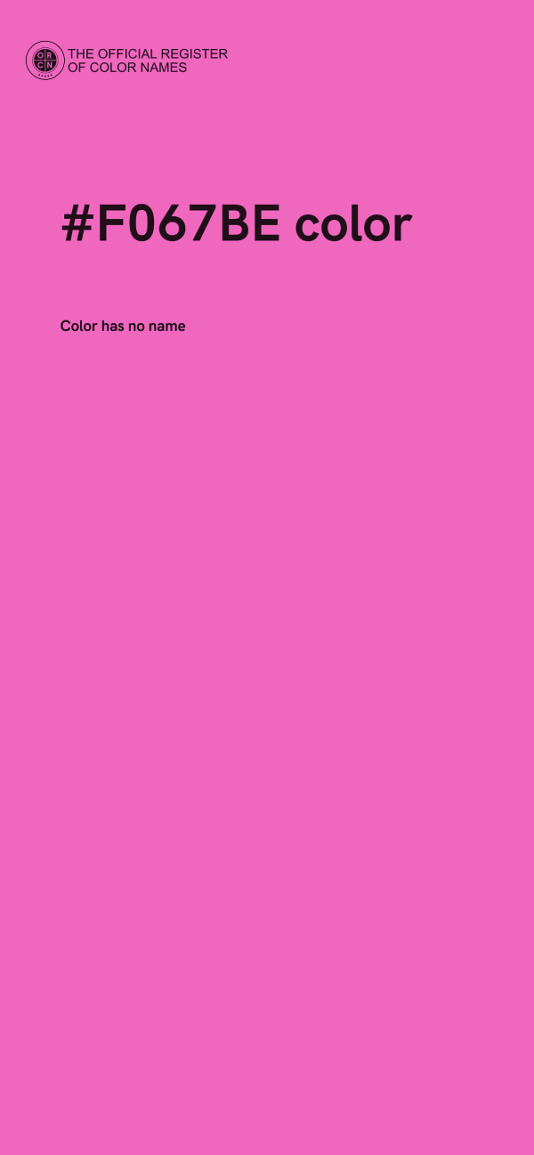 #F067BE color image