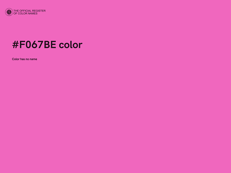 #F067BE color image