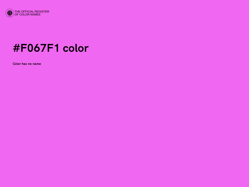 #F067F1 color image