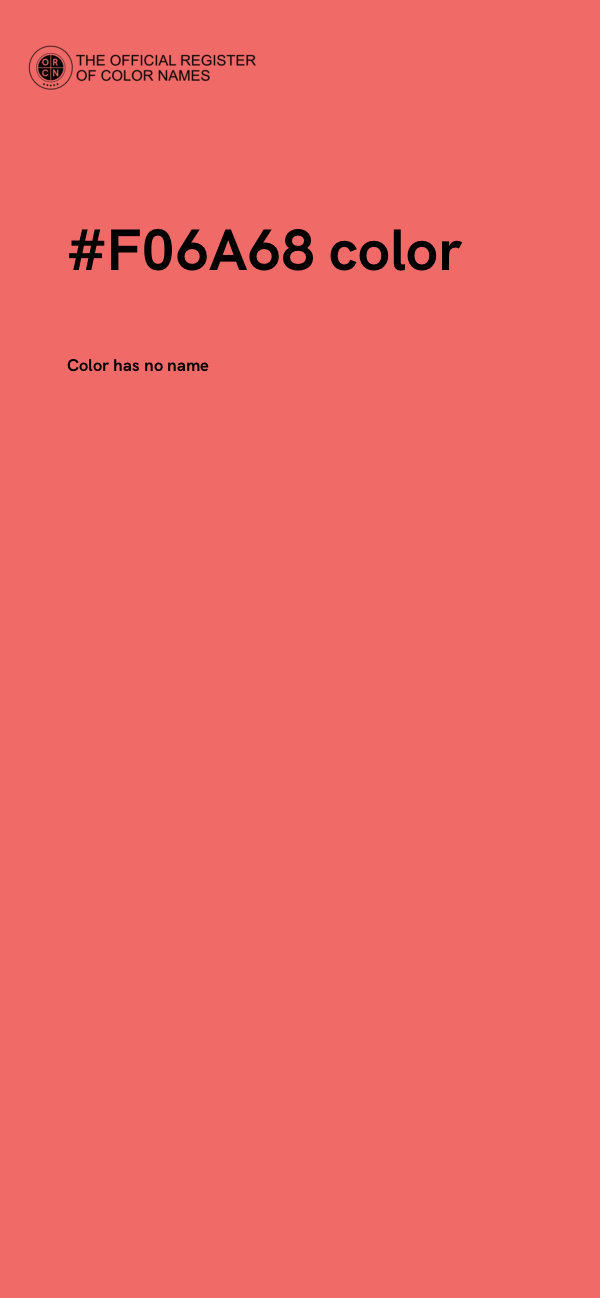 #F06A68 color image
