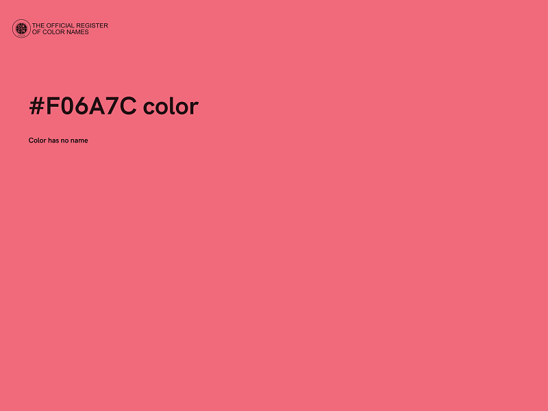 #F06A7C color image