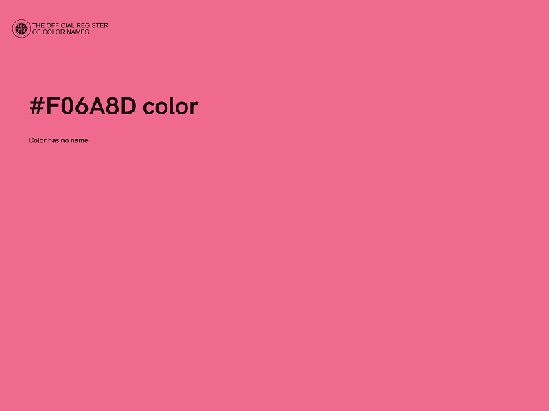 #F06A8D color image