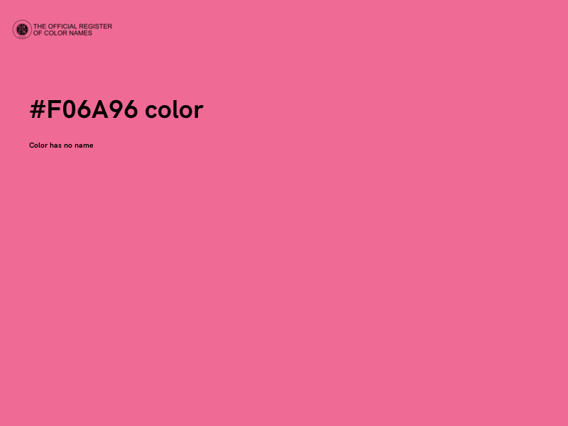 #F06A96 color image