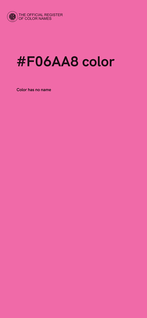 #F06AA8 color image