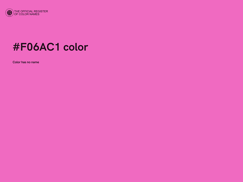 #F06AC1 color image