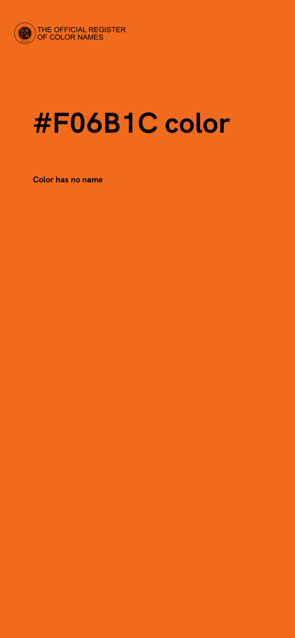 #F06B1C color image