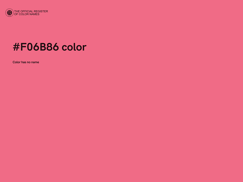 #F06B86 color image