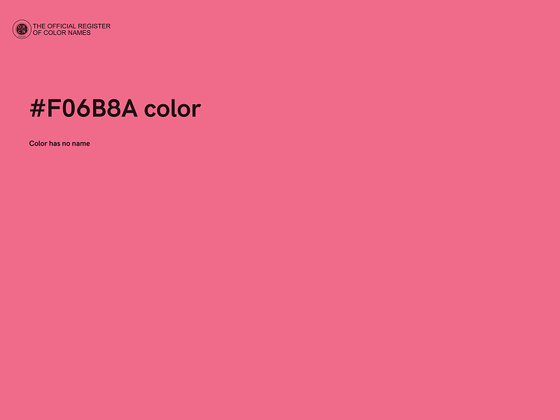 #F06B8A color image