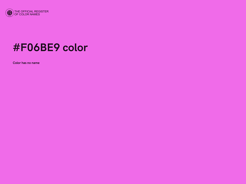 #F06BE9 color image