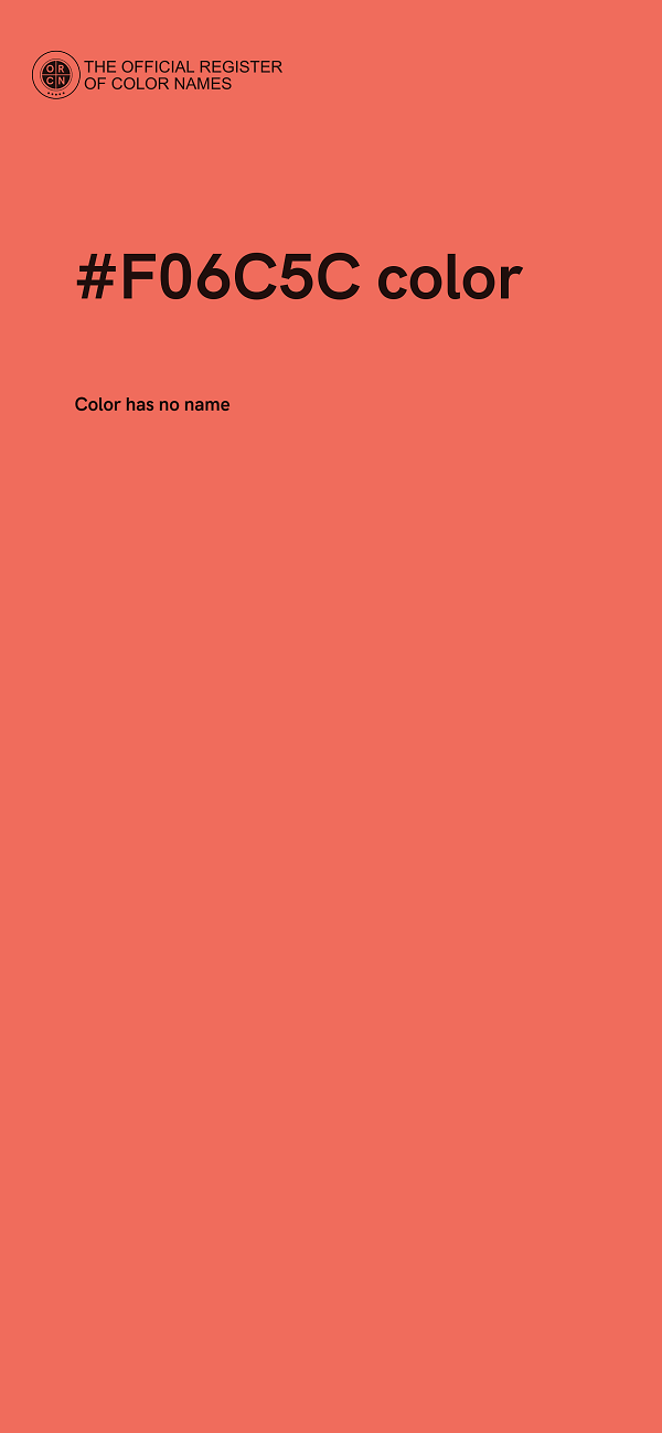 #F06C5C color image