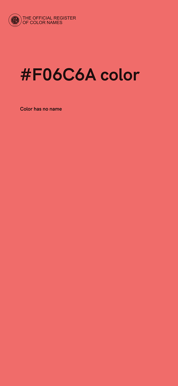 #F06C6A color image