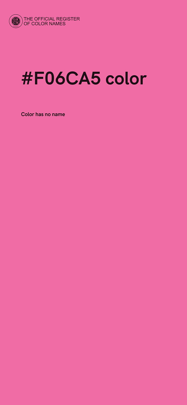 #F06CA5 color image