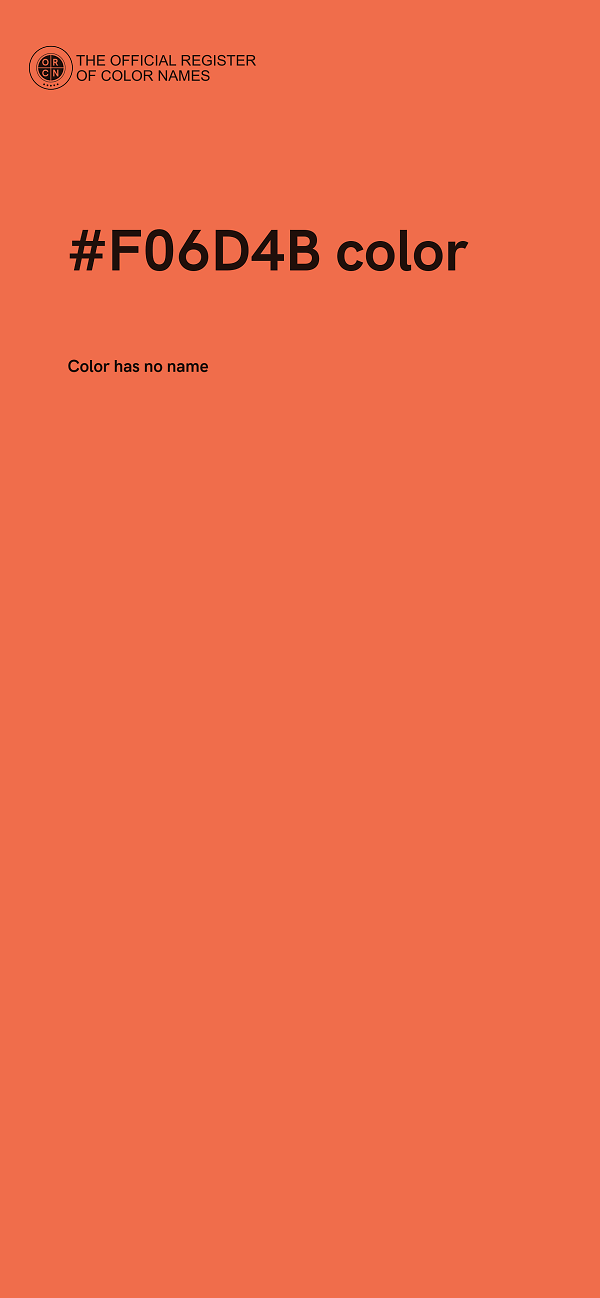 #F06D4B color image