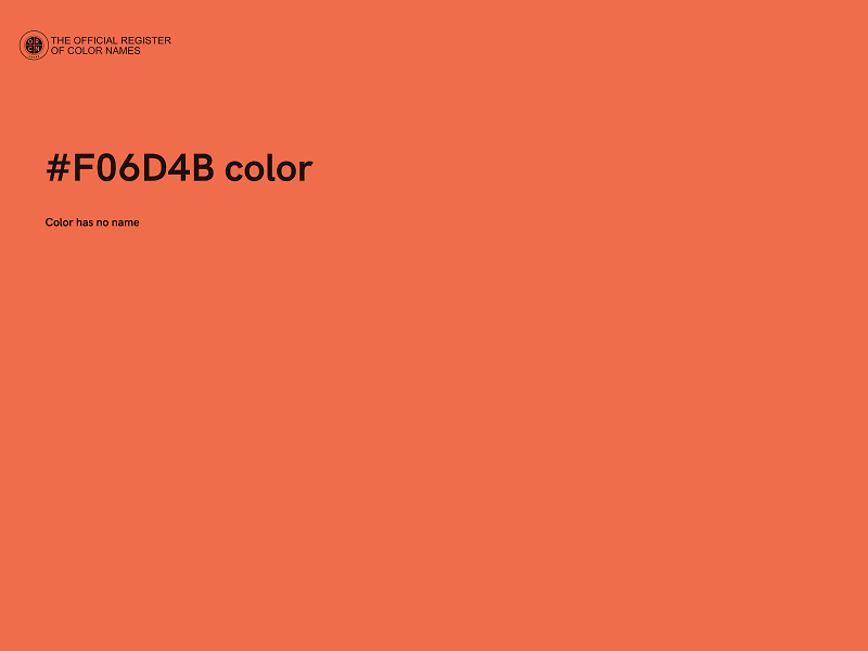 #F06D4B color image