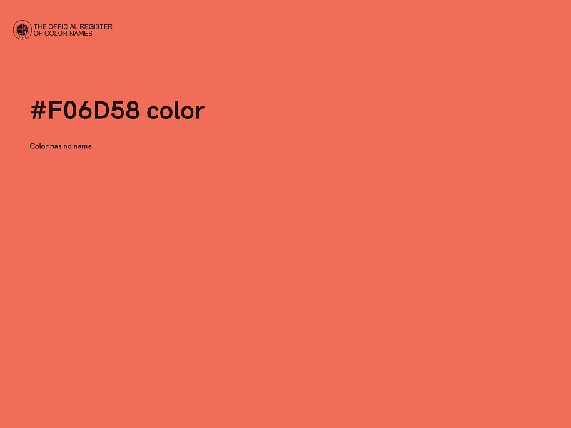 #F06D58 color image