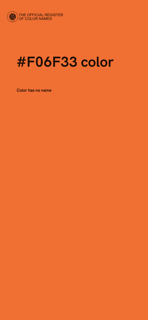 #F06F33 color image