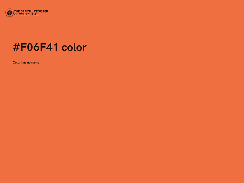 #F06F41 color image